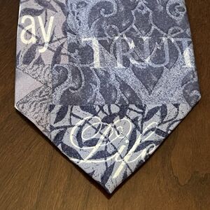 Vintage Eagle Blue Purple 100% Silk Men’s Neck Tie Made In China